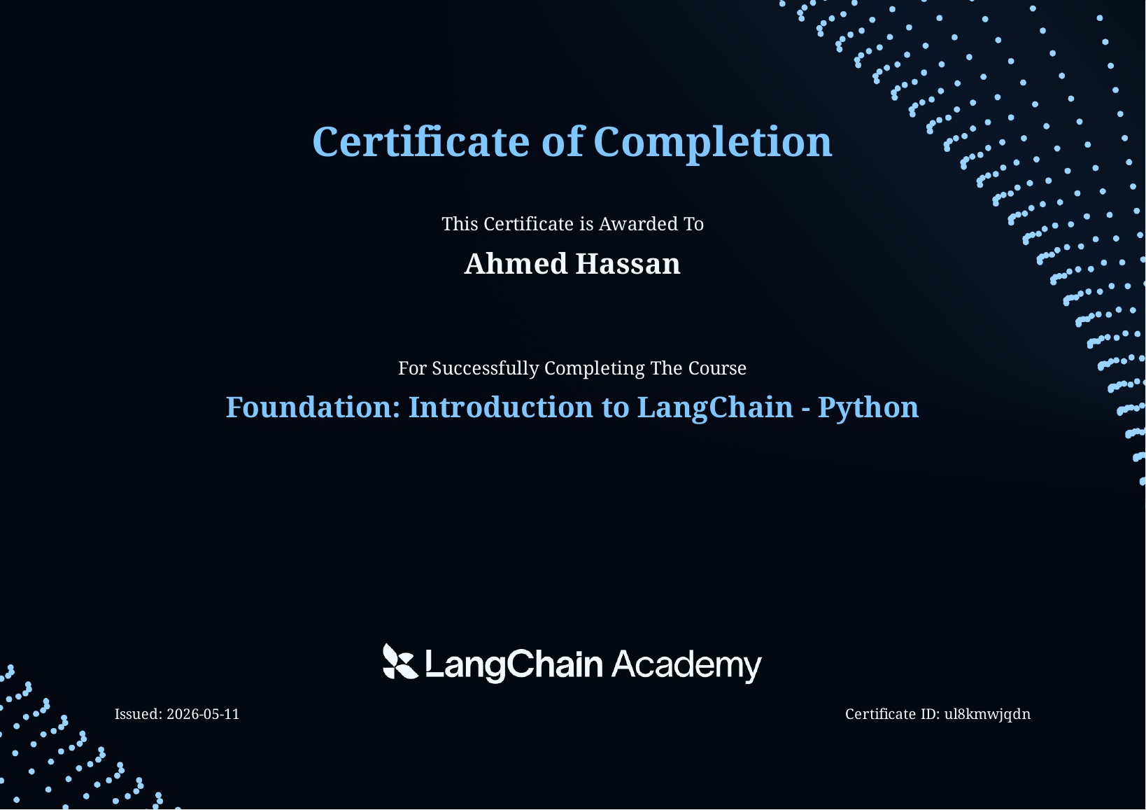 LangChain Certificate 2